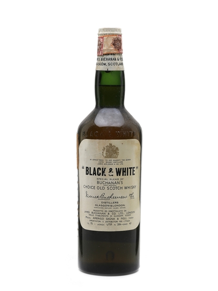 Black & White Spring Cap Bottled 1960s - Amerigo Sagna 75cl / 43%