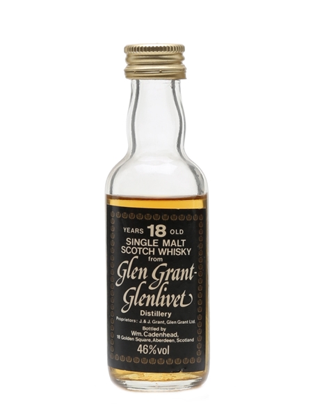 Glen Grant Glenlivet 18 Year Old Bottled 1980s - Cadenhead's 5cl / 46%