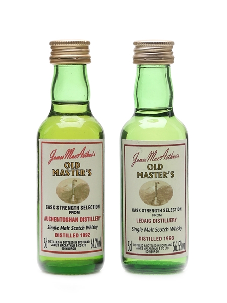 Auchentoshan 1992 & Ledaig 1993 James MacArthur's Old Master's 2 x 5cl