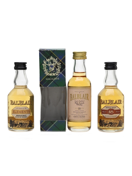 Balblair Elements, 10 & 16 Year Old  3 x 5cl