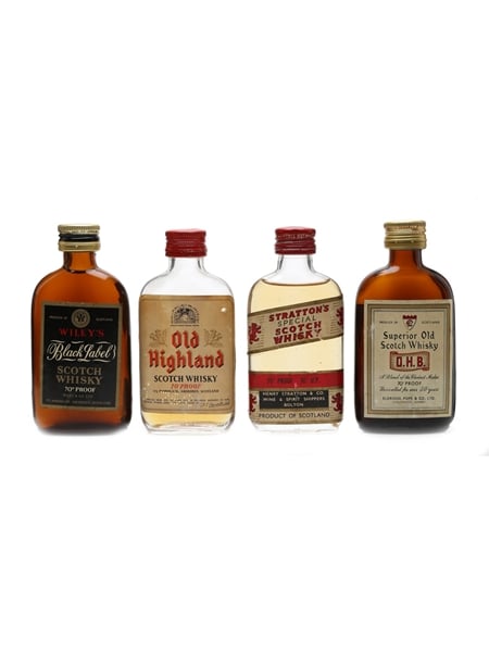 Assorted Blended Scotch Whisky Bottled 1960s 4 x 5cl / 40%