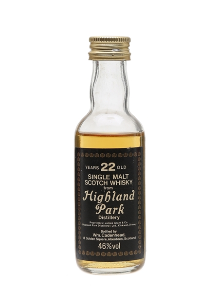 Highland Park 22 Year Old Bottled 1980s - Cadenhead 5cl / 46%