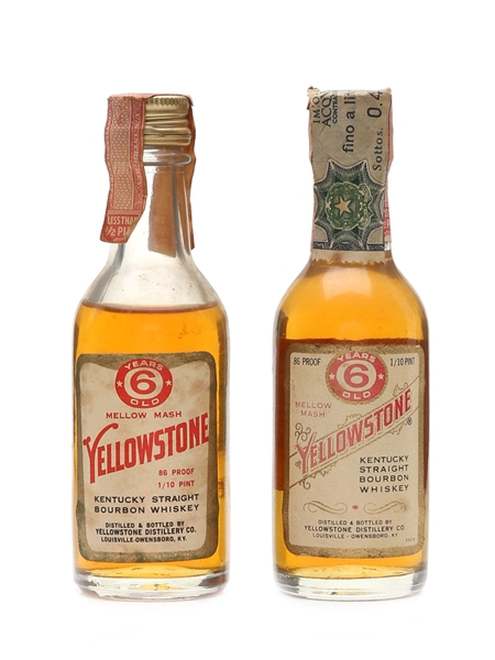 Yellowstone 6 Year Old Bottled 1950s 2 x 4.7cl / 43%