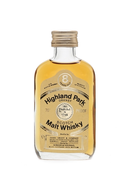 Highland Park 8 Year Old Bottled 1970s - Gordon & MacPhail 5cl / 40%