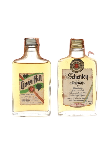 Clover Hill & Schenley Reserve Bottled 1950s 2 x 4.7cl