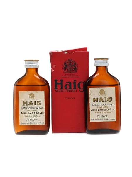 Haig Gold Label Bottled 1970s 2 x 5cl / 40%