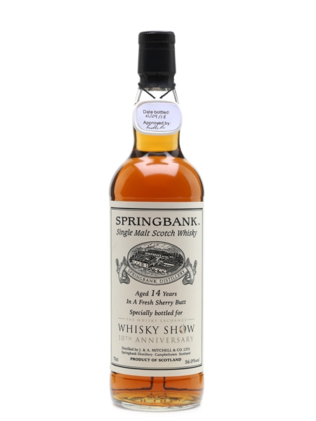 Springbank 14 Year Old - 1 of 1 Donated By Springbank 70cl / 56%