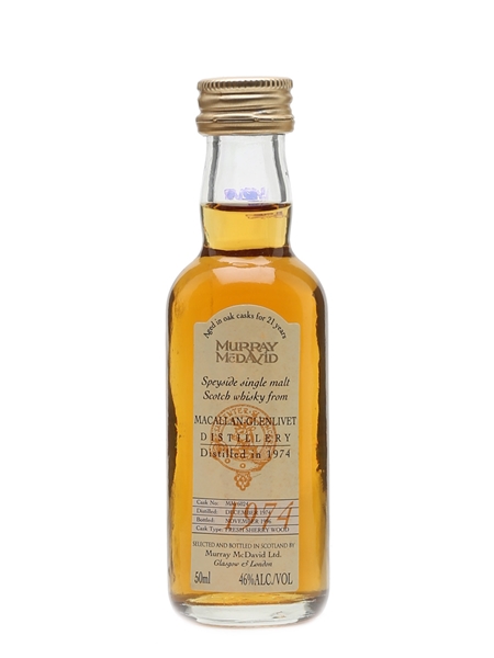 Macallan Glenlivet 1974 21 Year Old Bottled 1996 - Murray McDavid 5cl / 46%