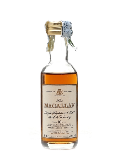 Macallan 10 Year Old Bottled 1980s - Giovinetti 5cl / 40%