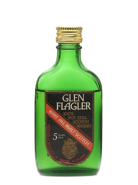 Glen Flagler 5 Year Old Rare All Malt Bottled 1970s - Inverit 4cl / 40%