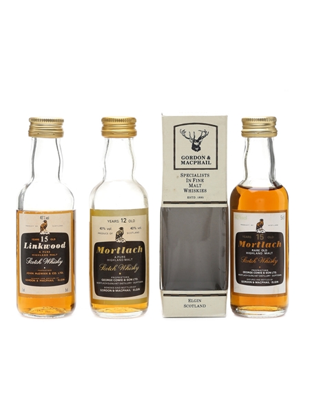 Linkwood & Mortlach 12 & 15 Year Old - Gordon & MacPhail 3 x 5cl / 40%