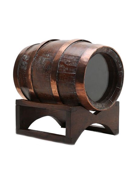 Barrel Dispenser Wood & Copper 16cm x 21cm