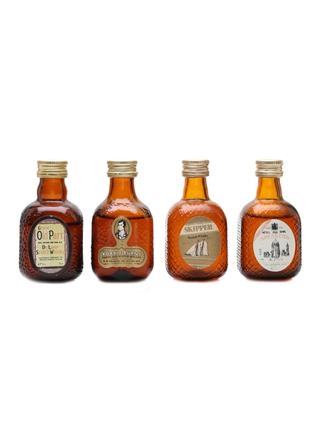 Assorted Blended Scotch Whisky Old Parr, Skipper, Speakers, Robbie Burns 4 x 5cl