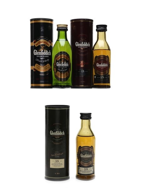 Glenfiddich The Reserve Collection Special Reserve, 15 & 18 Year Old Set 3 x 5cl / 40%