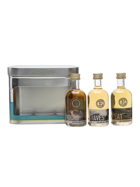 Bruichladdich Miniature Tasting Pack Rocks, Waves, Peat 3 x 5cl / 46%