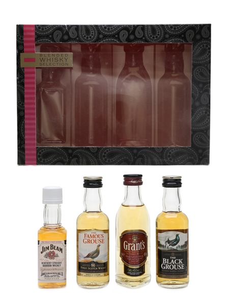 Blended Whisky Selection Jim Beam, Famous Grouse, Grant's, Black Grouse 4 x 5cl / 40%