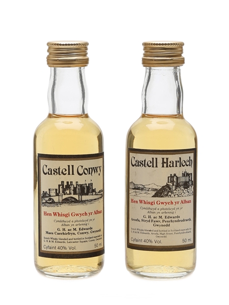 Castell Conwy & Castell Harlech G H & M Edwards 2 x 5cl / 40%