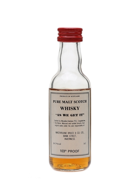 Macallan Glenlivet 103 Proof As We Get It - Macfarlane Bruce & Co. 5cl / 59.7%