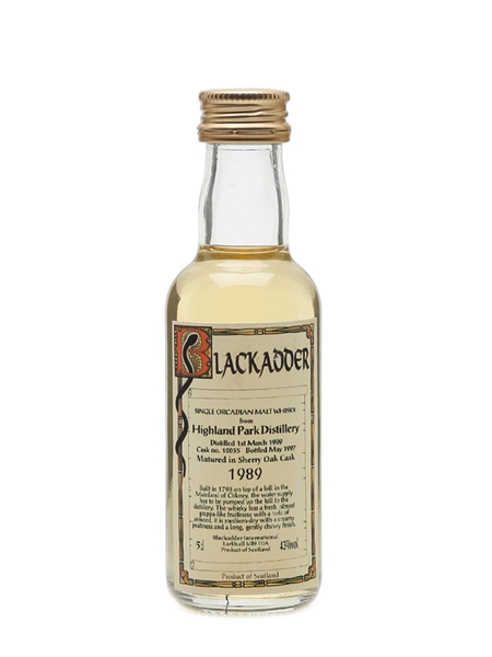 Highland Park 1989 Bottled 1997 - Blackadder International 5cl / 43%