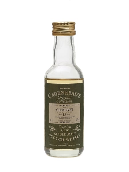 Glenlivet 1972 18 Year Old - Cadenhead's 5cl / 53.7%