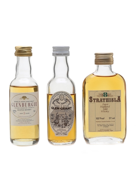 Glenburgie, Glen Grant & Strathisla 8 & 12 Year Old - Gordon & MacPhail 3 x 5cl