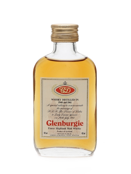 Glenburgie 1948 & 1961 Royal Wedding Bottled 1981 - Gordon & MacPhail 5cl / 40%