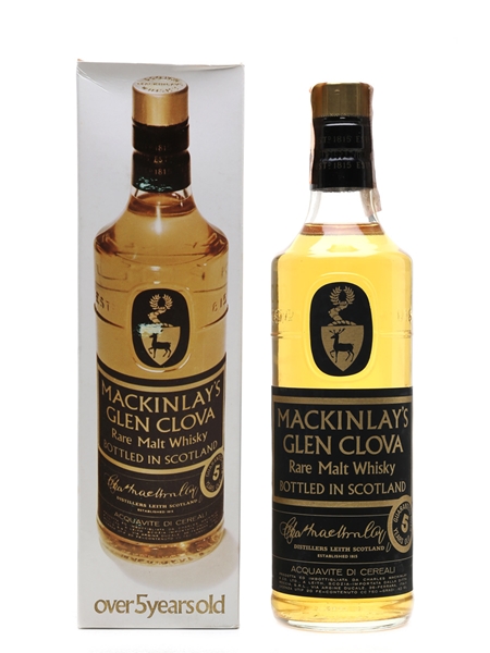 Mackinlay's Glen Clova 5 Year Old Bottled 1970s - Moccia 75cl / 40%