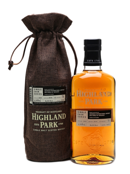 Highland Park 2005 12 Year Old - Aberdeen Airport & World Of Whiskies 70cl / 64.4%