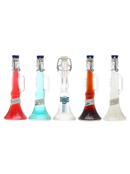 5 x Assorted Spirits Trumpet-Shaped Miniatures 