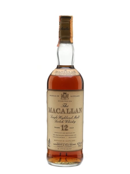 Macallan 12 Year Old Bottled 1980s - Giovinetti 75cl / 43%