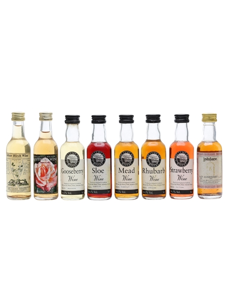 8 x Assorted Fruit Wine Miniatures 