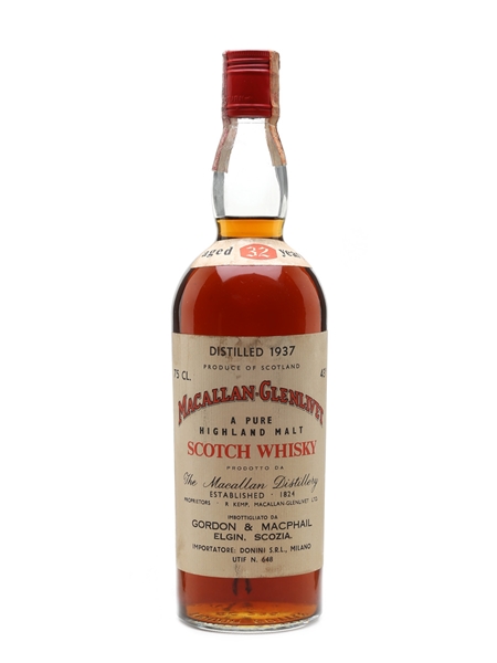 Macallan Glenlivet 1937 Gordon & MacPhail 32 Year Old - Donini 75cl / 43%