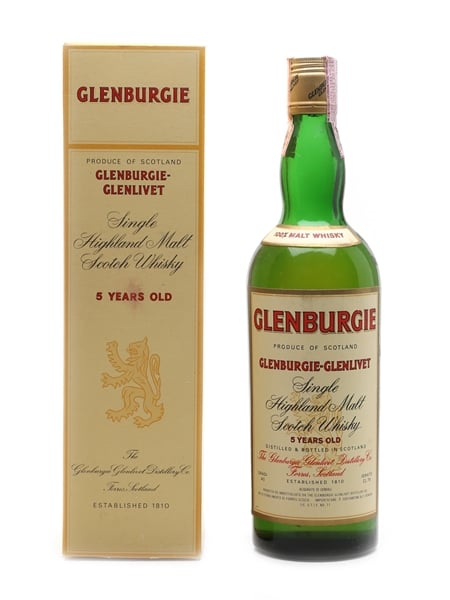 Glenburgie Glenlivet 5 Year Old Bottled 1960s-1970s - Soffiantino 75cl / 40%