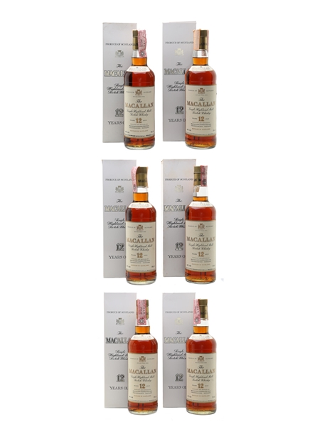 Macallan 12 Year Old Bottled 1980s - Rinaldi 6 x 75cl / 43%