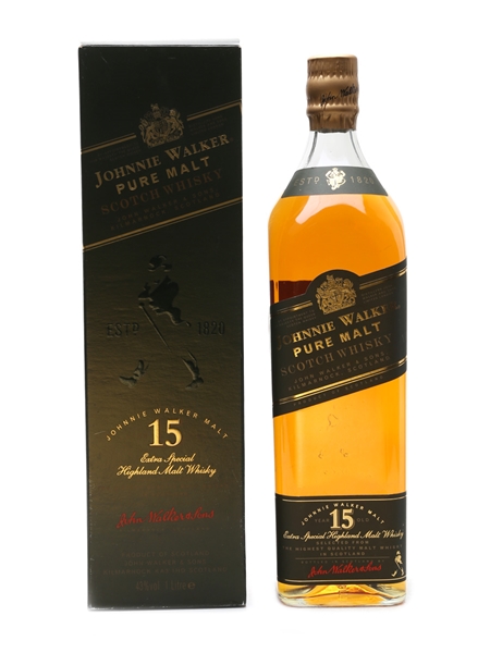 Johnnie Walker Pure Malt 15 Year Old Bottled 1990s - Green Label 100cl / 43%