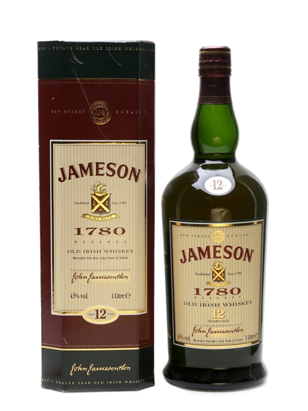 Jameson 1780 Old Irish Whiskey 12 Year Old 100cl / 40%