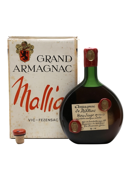 J De Malliac Hors d'Age Armagnac Bottled 1970s 68cl / 40%