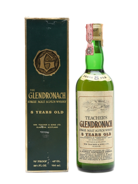 Glendronach 8 Year Old Bottled 1980s 75cl