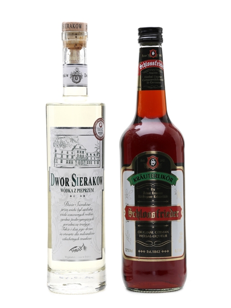 Dwor Sierakow Pepper Vodka & Schlossfrieder Krauterlikor  50cl & 70cl