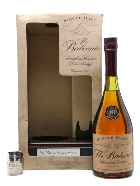 Balvenie 10 Year Old Founder's Reserve With Wooden Stand & Measure - Bottled 1980s 75cl / 40%