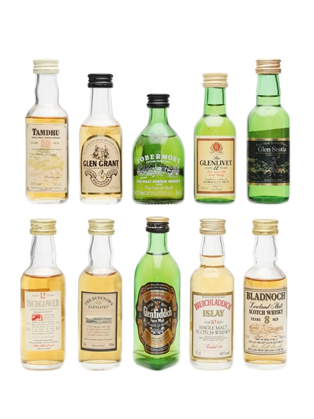 Assorted Single Malt Whisky 10 x Miniature 