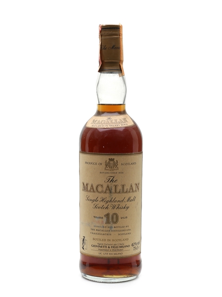 Macallan 10 Year Old Bottled 1980s - Giovinetti 75cl / 40%