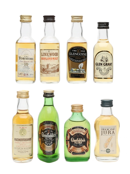 Assorted Single Malt Whisky 8 x Miniature 