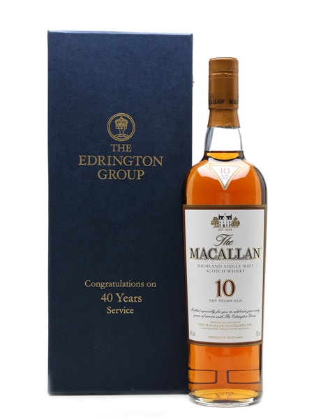 Macallan 10 Year Old Congratulations on 40 Years Service 70cl / 40%