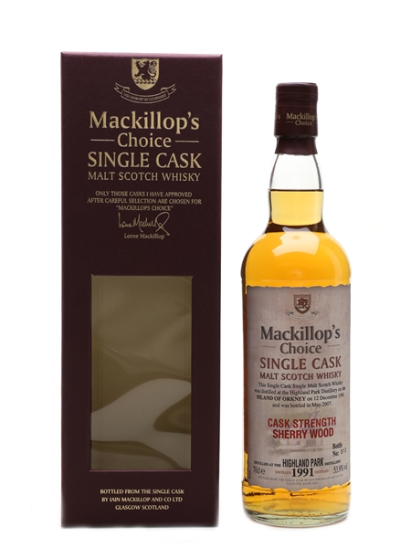 Highland Park 1991 Mackillop's Choice Bottled 2007 70cl / 53.9%