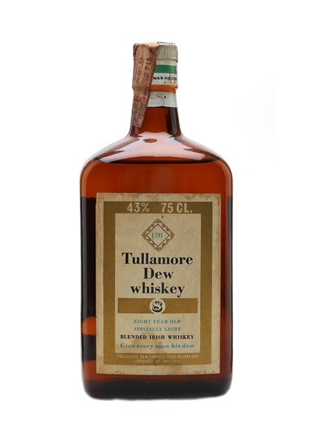 Tullamore Dew 8 Year Old Bottled 1960s-1970s - Vismara 75cl / 43%