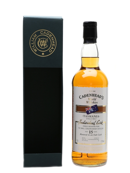 Cradle Mountain 15 Year Old Bottled 2011 - Cadenhead's 70cl / 57.9%