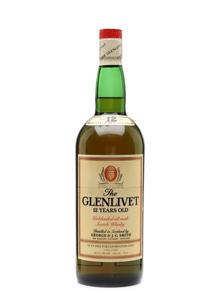 Glenlivet 12 Year Old Bottled 1970s-1980s 100cl / 43%