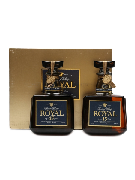 Suntory Royal 15 Years Old Boxset Bottled 1980s 2 x 70cl