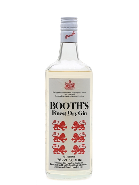 Booth's Finest Dry Gin Bottled 1970s 75.7cl / 40%